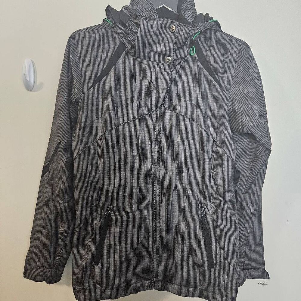 Columbia Women's Bugaboo Interchange Jacket Black Vertical Print Medium SL7027